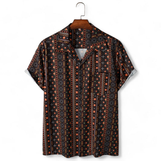 Calvin Summer Shirt in Patterned Cotton