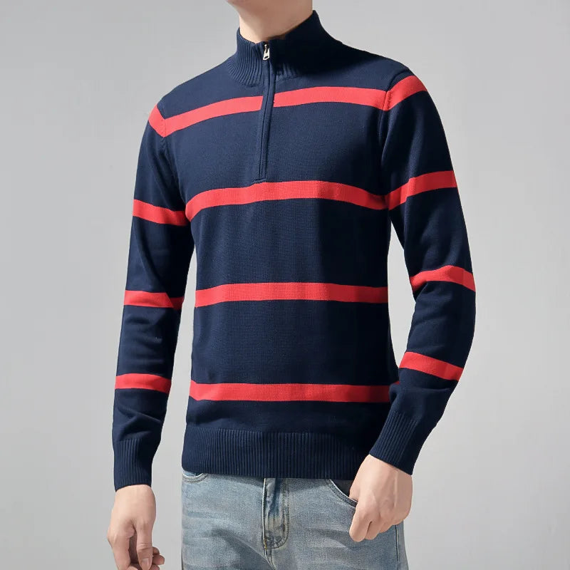 Bruno Amalfi Striped Half-Zip Pullover