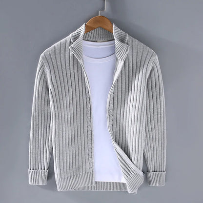 Dylan Stand Collar Cotton Cardigan