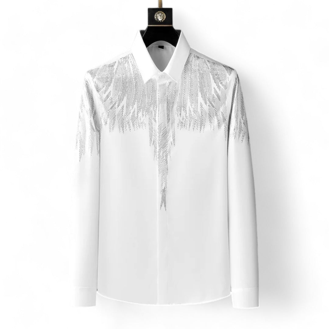 Rhinestone Detail Luxury Shirt