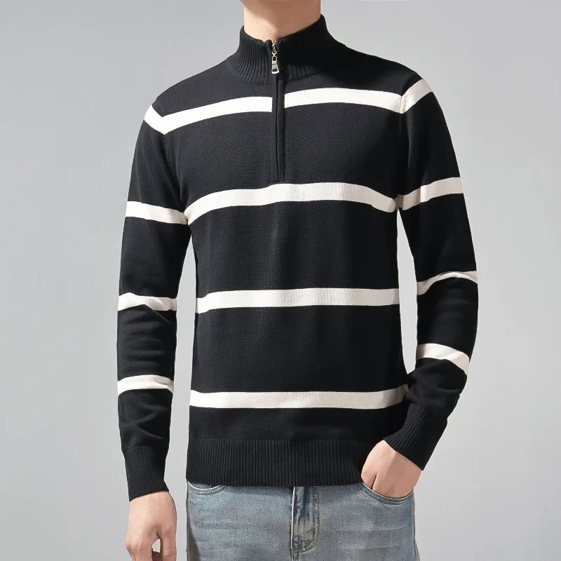 Bruno Amalfi Striped Half-Zip Pullover