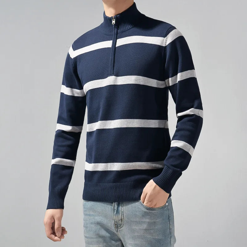 Bruno Amalfi Striped Half-Zip Pullover