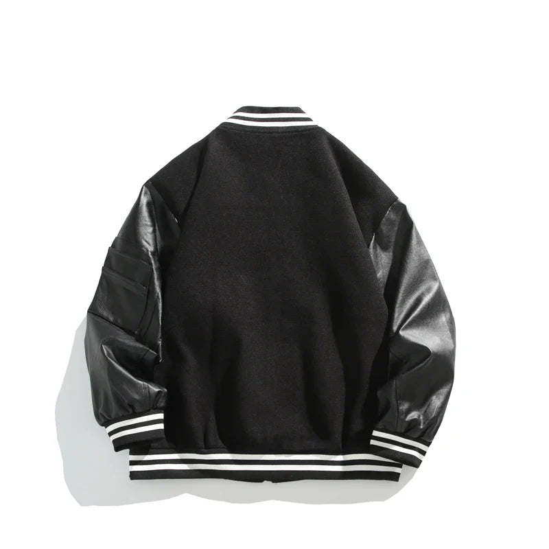 Bruno Varsity Leather Bomber