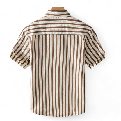 Classic Striped Italian Button-Up