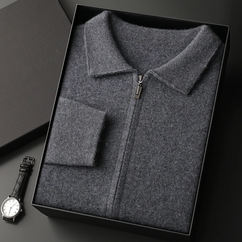 Luciano Couture Goat Cashmere Zip-Up