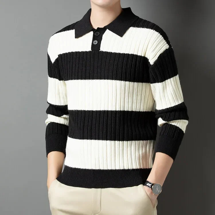 Stripes & Style Ribbed Polo