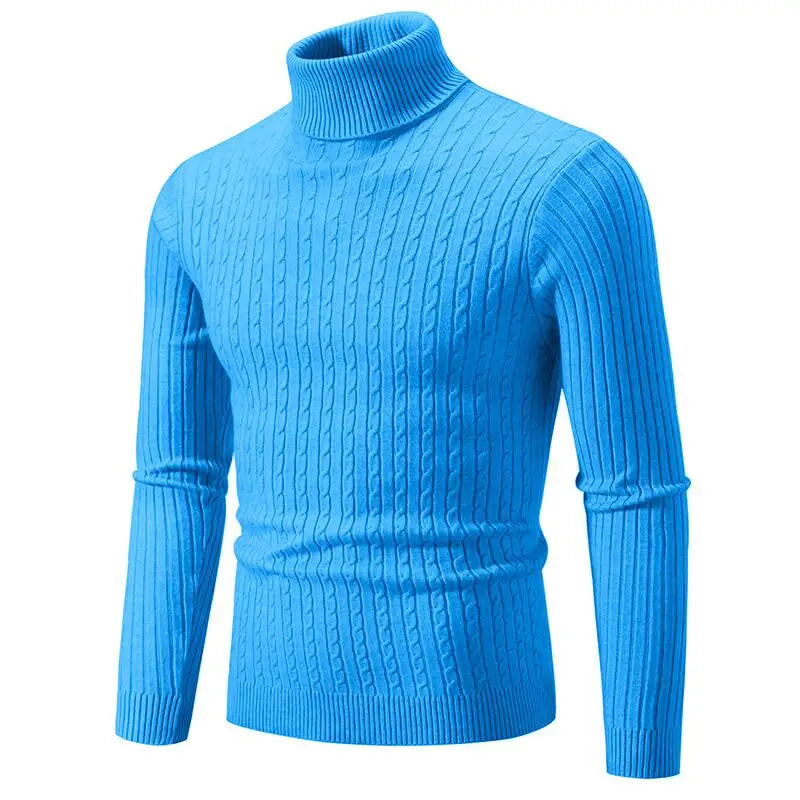 Antonio Cable-Knit Wool Blend Turtleneck