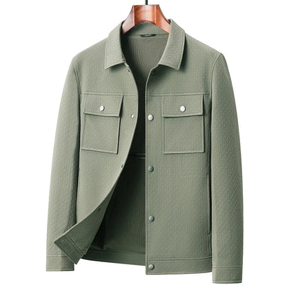 Maxwell Textured Snap-Button Jacket