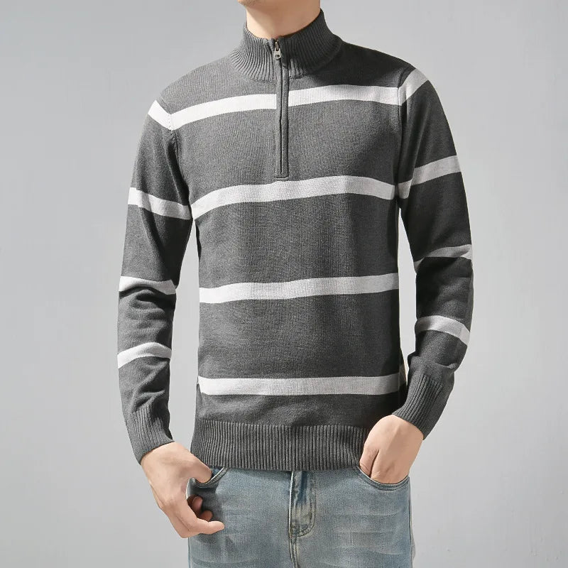 Bruno Amalfi Striped Half-Zip Pullover