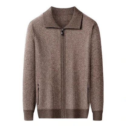 Luciano Pure Cashmere Zip-Up Cardigan