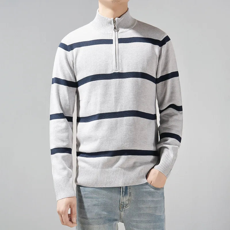 Bruno Amalfi Striped Half-Zip Pullover