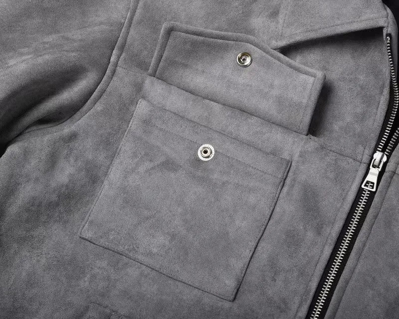 Ashen Suede Field Jacket