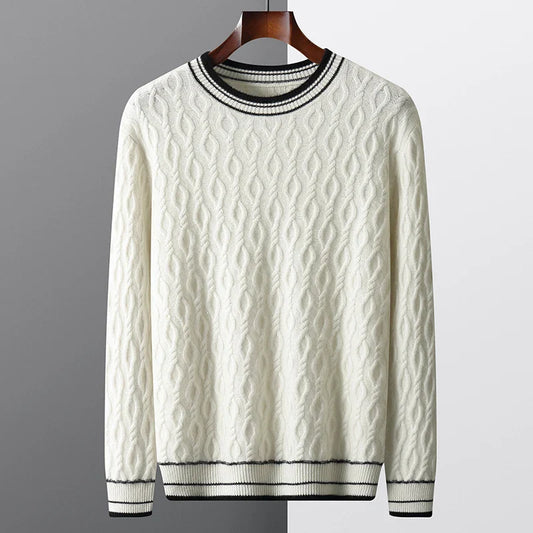 Alpine Merino Wool Cable-Knit Sweater