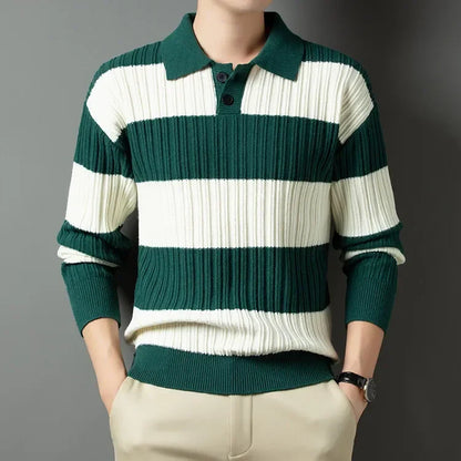 Stripes & Style Ribbed Polo