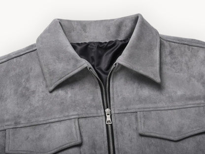 Ashen Suede Field Jacket