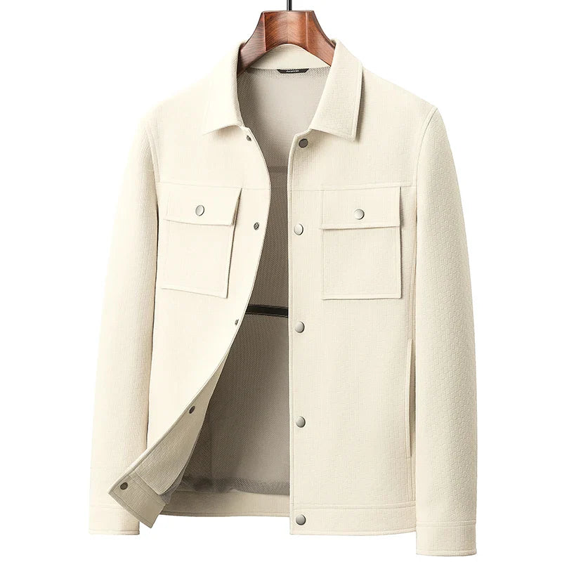 Maxwell Textured Snap-Button Jacket