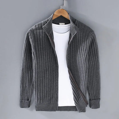 Dylan Stand Collar Cotton Cardigan