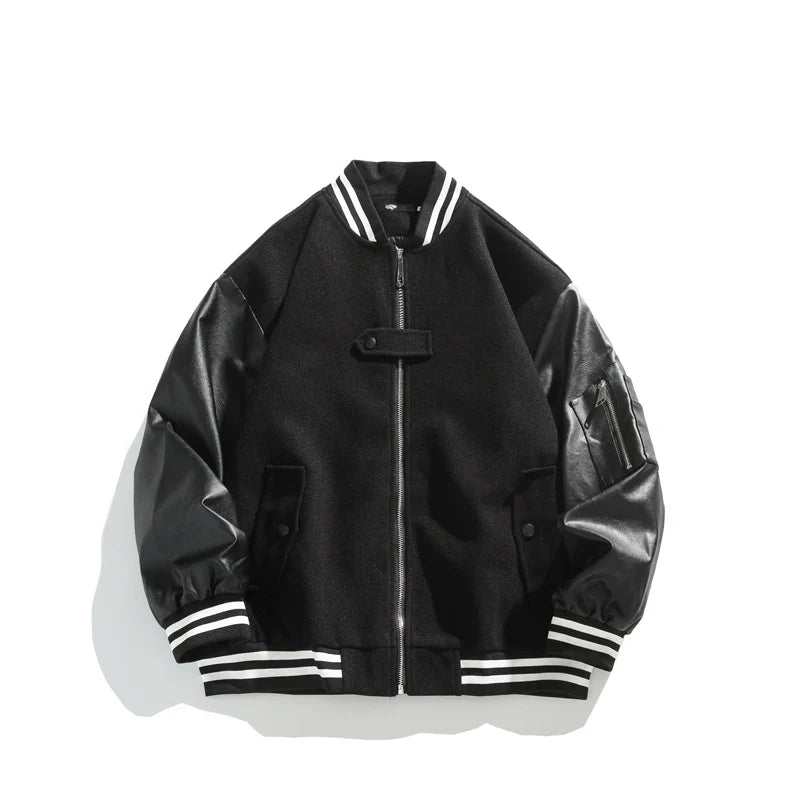 Bruno Varsity Leather Bomber