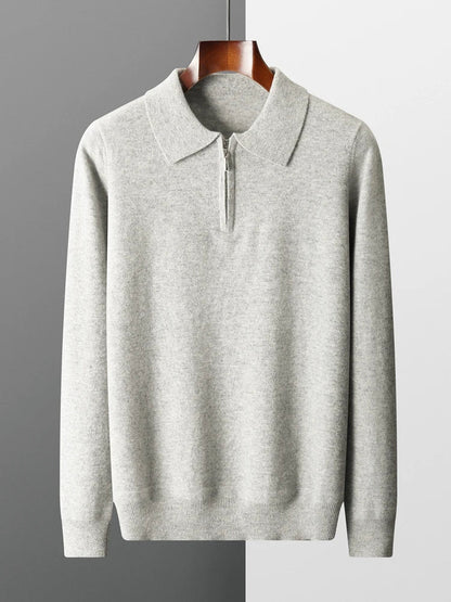 Bruno Amalfi Merino Polo Zip-Up