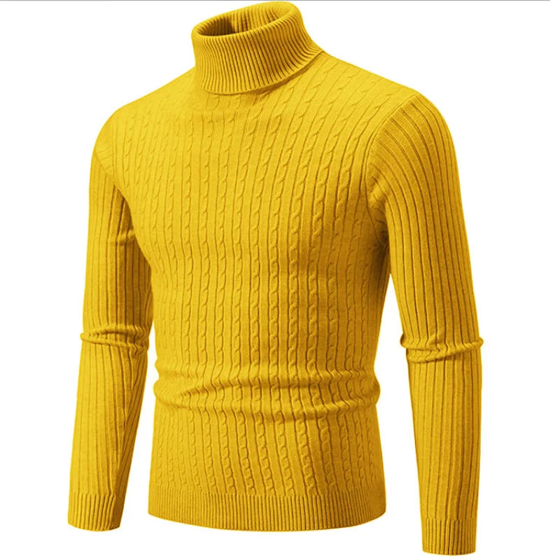 Antonio Cable-Knit Wool Blend Turtleneck