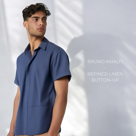 Bruno Amalfi Refined Linen Button-Up