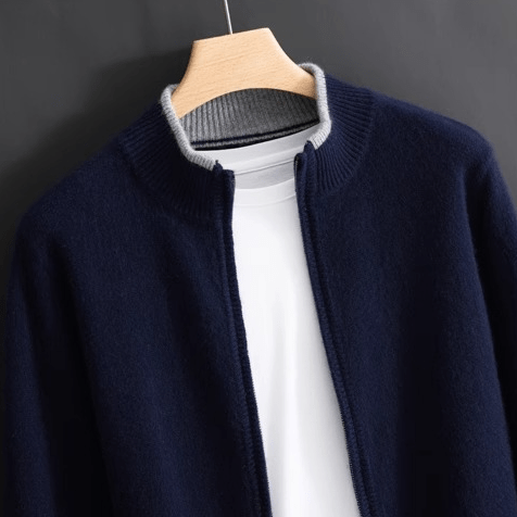 Luca Amalfi Merino Wool Zip-Up